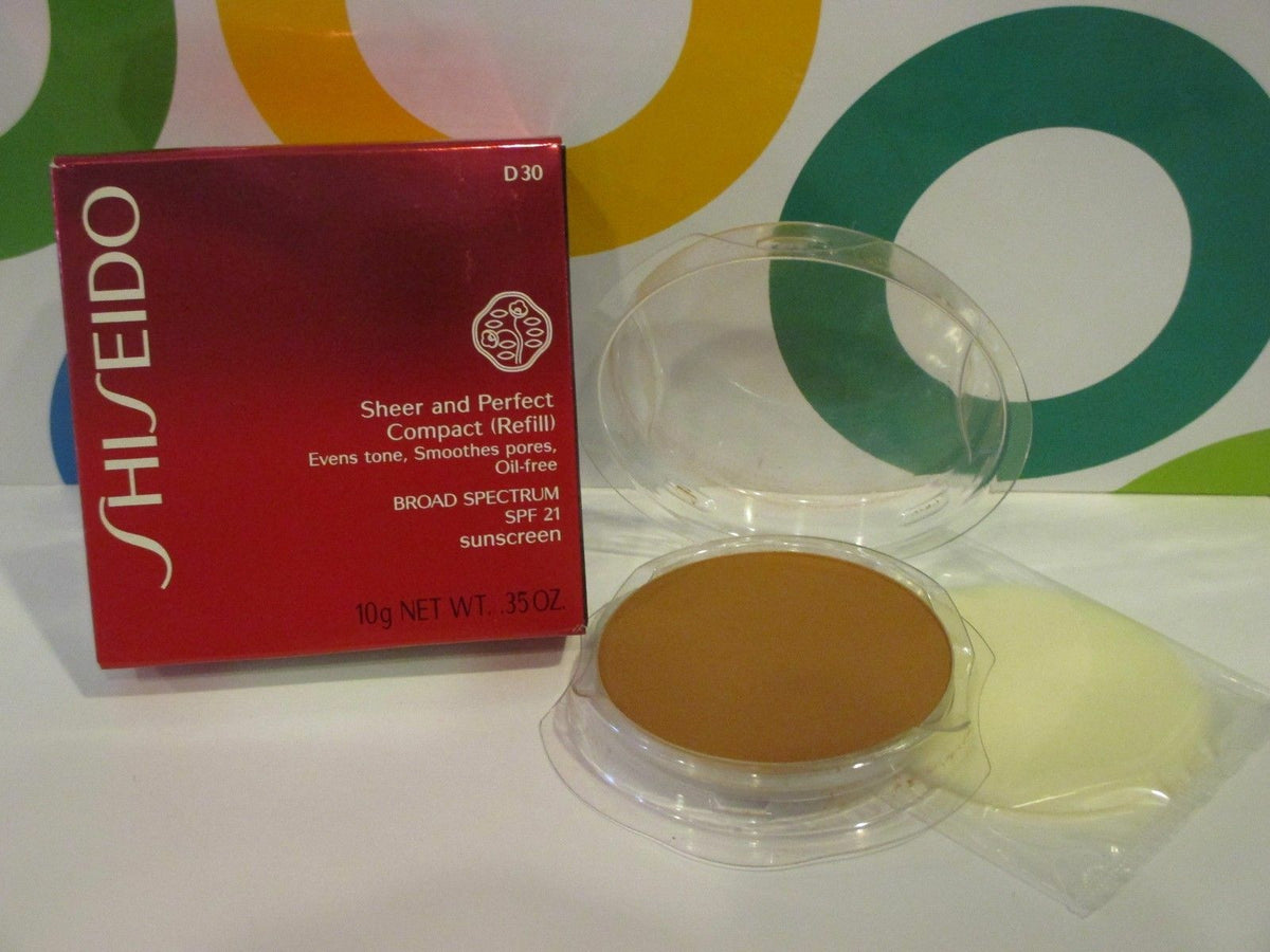Shiseido Sheer and Perfect Compact Refill D30 0.35 oz Boxed Makeup