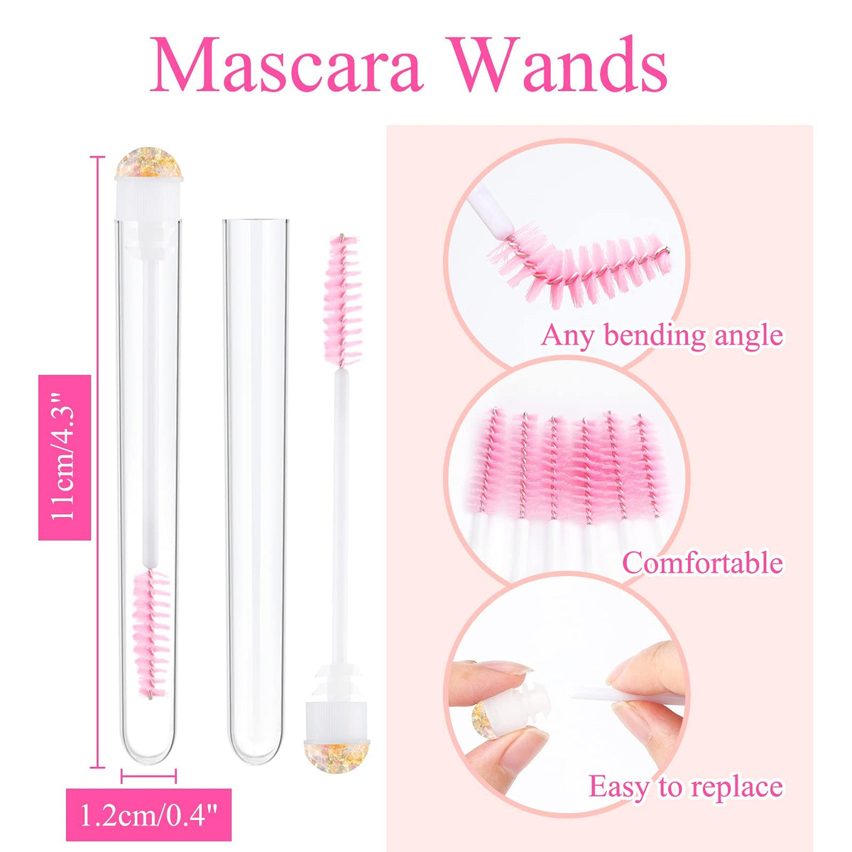 Disposable Eyelash Brush & Lash Wand Makeup Tool for Eyelash Extensions
