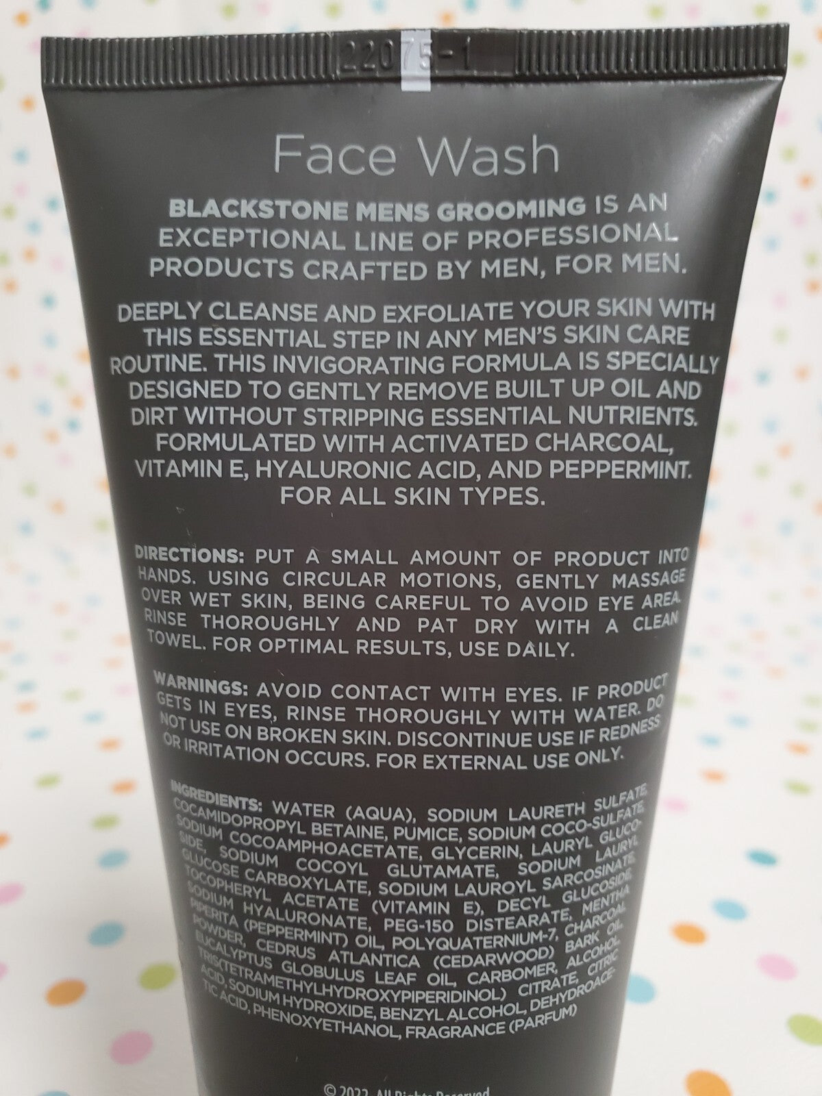 Men's Detox Face Wash with Activated Charcoal - Deep Cleansing & Exfoliating, 6 fl oz