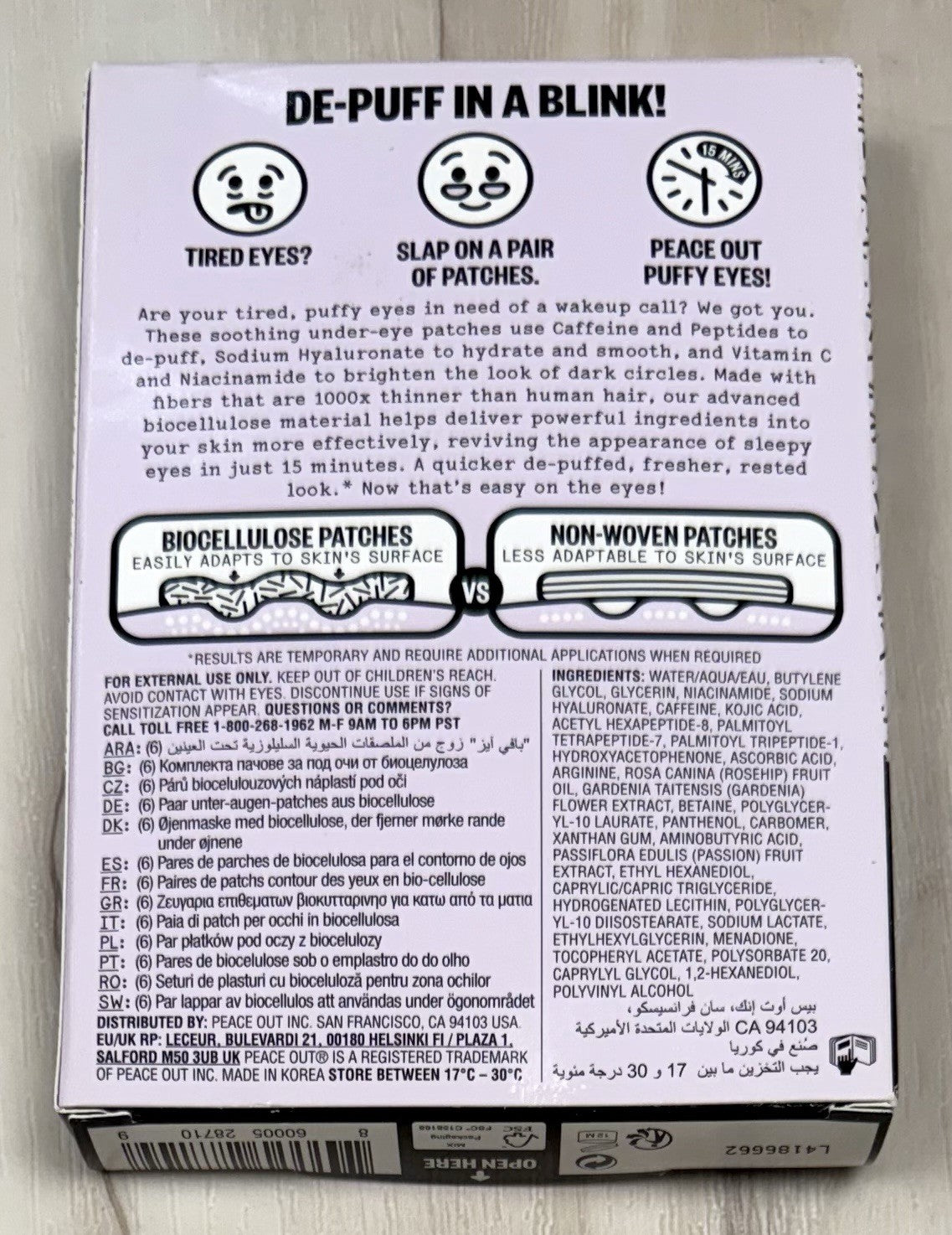 Dark Circle Under-Eye Patches - Biocellulose Puffy Eyes Relief Set