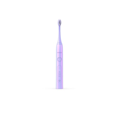 ORDO Sonic+ Electric Toothbrush for Adults, Advanced Tech, 4 Brushing Modes, Fast Rechargeable, Sonic Toothbrushes Over 4 Weeks Battery Life, Silicone Polishing Element, USB Charger, Pearl Violet