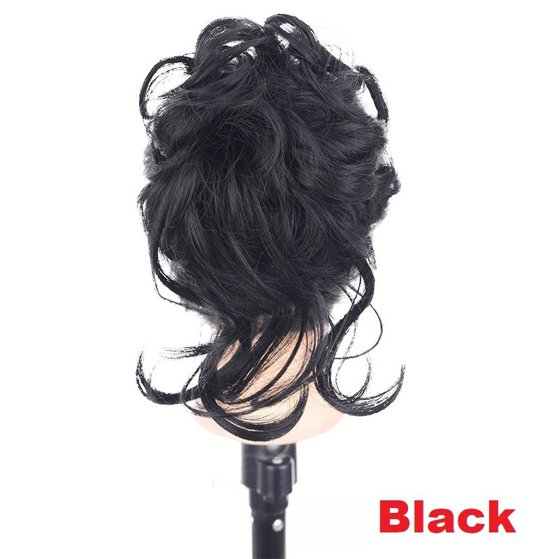 Thick Clip-On Messy Bun Hair Extension for Wedding & Updo Styles