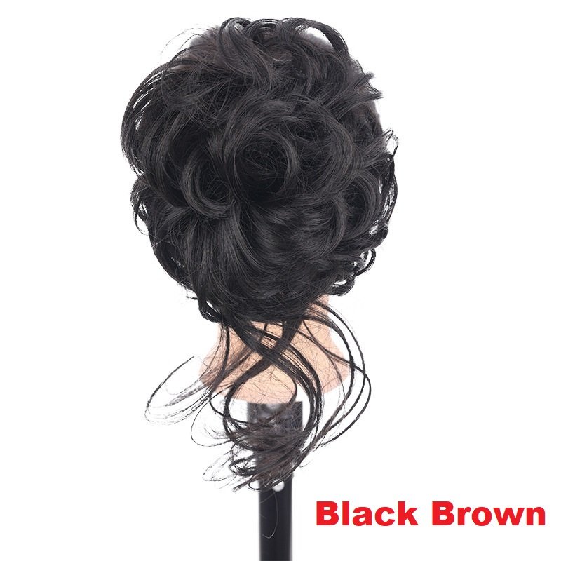 Thick Clip-On Messy Bun Hair Extension for Wedding & Updo Styles