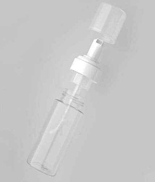 2Pcs 100ML 3.5OZ Refillable Clear Plastic Foaming Pump Dispenser Empty Foamer Bottle Travel Toiletries Bottle Cosmetic Container Jar Vial for Shampoo Body Wash and More