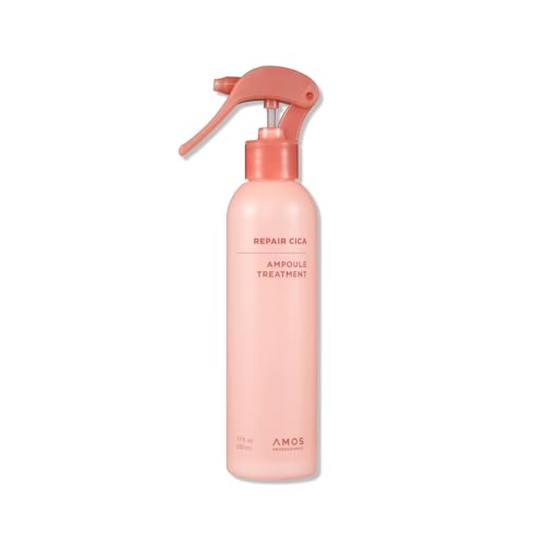 AMOS PROFESSIONAL Repair Cica Ampoule Treatment l Leave-In Conditioner Spray & Detangler, Anti-Frizz Deep Conditioner for Split Ends & Breakage, 7.7 fl. oz.