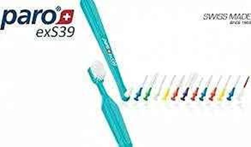 Paro S39 Toothbrush | Extra Sensitive Toothbrush with Soft Bristles | Exchangeable Inter Space F | 5 Rows, 39 Tuft (6 Pack Multi Color)
