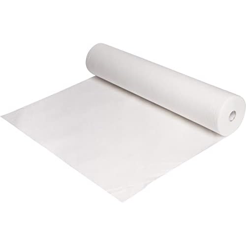 Non-woven bed sheet roll for massage and spa white 30 gsm 31.5" wide 330' feet long perforated every 6 feet for easy tearing, soft and durable new like a soft sheet water repellant by Essenavita