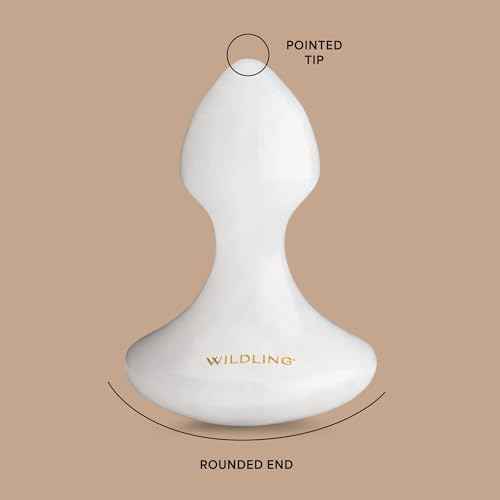 WILDLING Lumin Mushroom | Facial Massage Stone | Made with White Jade | Designed to Cool + De-puff + Calm the Skin | Perfect with Lumin Oil