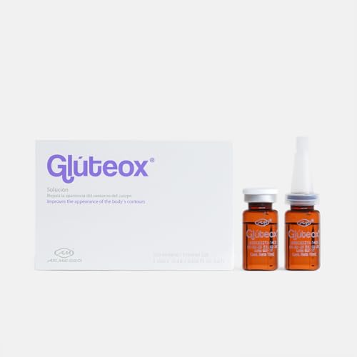 | Gluteox ? Buttocks Firming & Lifting Serum | With DMAE, Organic Silica, Hyaluronic Acid & Antioxidants | For Professional Cosmetic Use Only | 5x10mL Vials