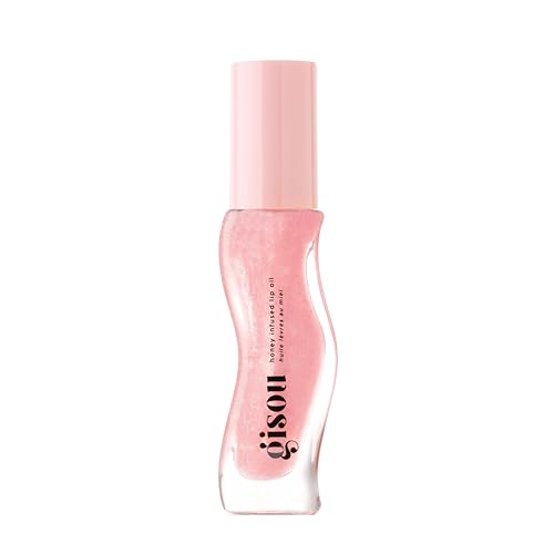 Gisou Honey Infused Hydrating Lip Oil, Nourishing Lip Moisturizer for Dry Lips, 0.27 fl oz (Watermelon Sugar)