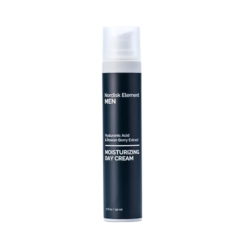 Nordisk Element Men¡¯s Moisturizing Day Cream with Hyaluronic Acid & Rowan Berry Extract Deep Hydration Lightweight Vegan Non Greasy Face Moisturizer Paraben Free Sulfate Free Clean Ingredients 1.7oz
