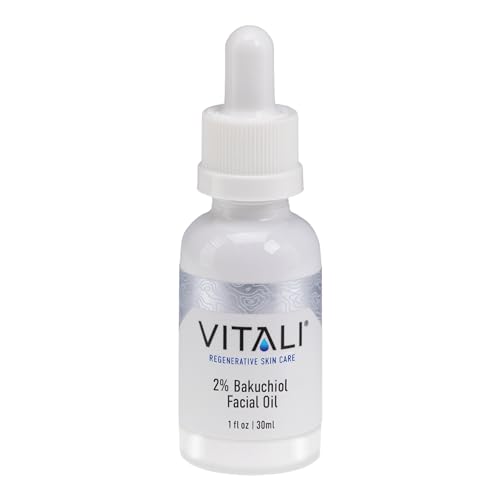 Vitali Premium 2% Bakuchiol Facial Oil: Premium Natural Retinol Alternative for Age and Wrinkle Reduction, and Soothing Irritated Skin, Boosts Copper Peptide Absorption- 1 fl. oz.