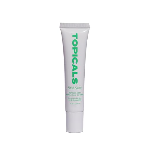 Topicals Slick Salve Mint Glossy Lip Balm | Soothes Discomfort, Strengthens Barrier and Provides Lasting Hydration & Relief | Vegan, Paraben-Free Formula with Hyaluronic Acid and Ceramides