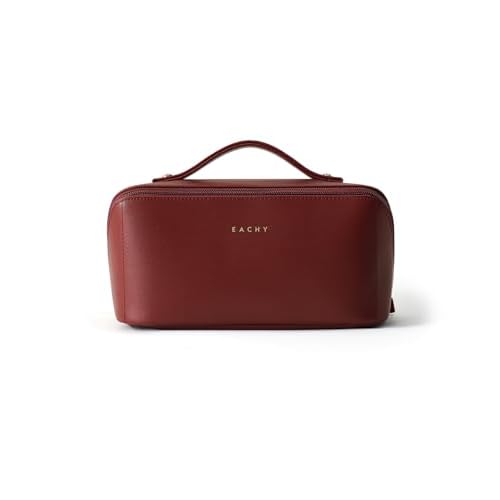 EACHY Travel Makeup Bag,Large Capacity Cosmetic Bags for Women,Waterproof Portable Pouch Open Flat Toiletry Bag Pattern Makeup Bag