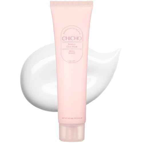 CHICHO Bouncy Glow Mask 300Da Ultramolecular Hibiscus Collagen - Korean Face Peel Off Mask Skin Elasticity Radiant Glow Hydrating Sensitive Skin - Vegan, Hypoallergenic, 2.03 fl.oz.