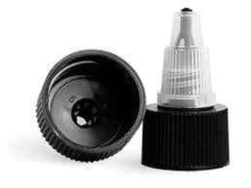 Set of 6 Reusable Plastic Bottles | 4oz Clear Boston Round Bottles with Twist Top Dispensing Caps | Open Yorker Caps for Oils, Aromatherapy, DIY Shampoo, Paint, Skin Care, Arts & Crafts