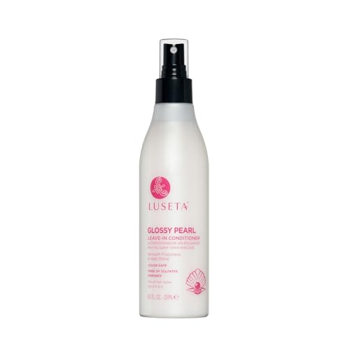 Luseta Glossy Pearl Leave in Conditioner Moisturize and Hydrate Hair Add Shine Repair Damaged Hair Reducing Dryness Sulfate Free for Women and Men 8.5oz