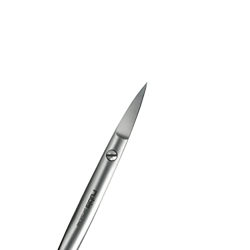 Rubis Sauro Stainless Steel Nail Scissors for Precise Toenails, 1F007, Made in Switzerland, Silver