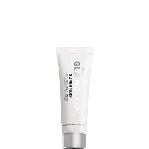 Glamglow SUPERMUD Instant Clearing Treatment Face Mask | Clearing Face Mask For Acne Prone Skin and Oiliness to help Minimize Pores | Activated Charcoal, BHA & AHAs