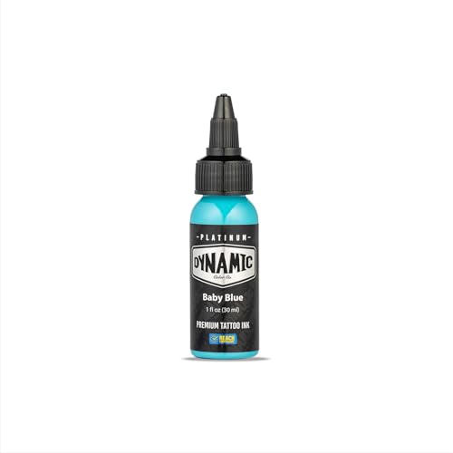 Dynamic Color Co - Platinum Collection Tattoo Ink, Reach Compliant Premium Ink, Safe for European Regulations, Made in Spain, (1 oz Bottle) (Baby Blue)
