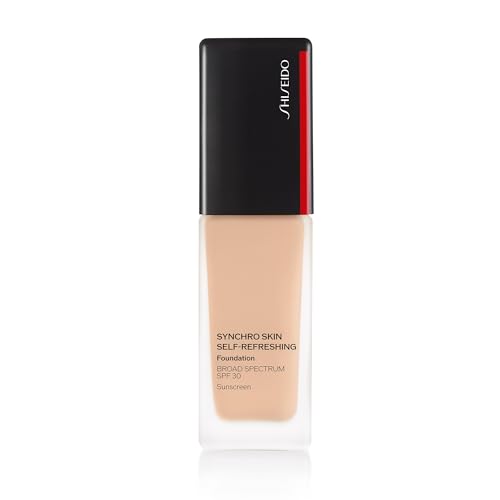 Shiseido Synchro Skin Self-Refreshing Foundation SPF 30 - Medium, Buildable Coverage + 24-Hour Wear - Waterproof & Transfer Resistant - Non-Comedogenic