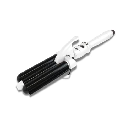 Arrojo Triple-Barrel Mermaid Waving Wand ? Infrared Technology Beach Waver ? Temperature Control Curling Iron ? Positive Ionic Curling Wand ? 3 Barrel Curling Iron for All Types of Hair