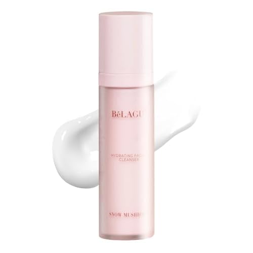 Hydrating Facial Cleanser with Squalane & Snow Mushroom | Gentle Face Wash for Makeup Removal & Soft, Hydrated Skin | Natural, Vegan (4.1 fl Oz)