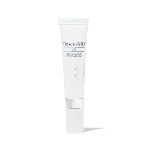 RescueMD Restorative Lip Treatment, Peptide-Powered Rejuvenation + Arnica Repair for Healthy, Hydrated Lips (12mL)