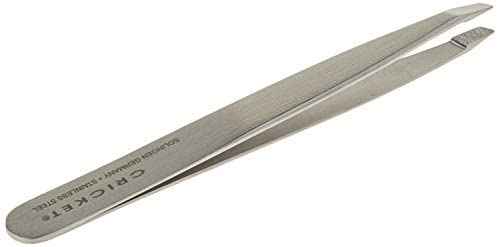 Cricket Beauty Hardware Pro Slant Tweezers - Stainless Steel Hair Removal Tool for Professional Plucking, Eyebrows, Facial Hair, and Ingrown Hair with Superior Grip and Precision Control
