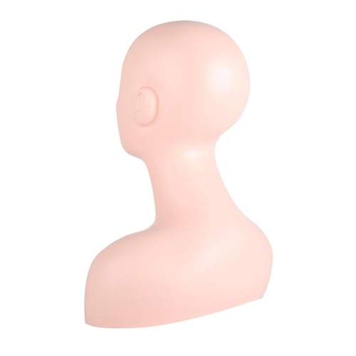 Esthetics Mannequin Head with Shoulders, Large Multi Function PVC Manikin Head Soft Cosmetology Simulation Training Mannequin Head Model for Facials Massage Makeup Practice Wigs Hat Display
