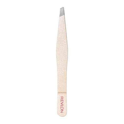 Revlon Designer Series Slant Tweezer, High Precision, Made With Long Lasting Stainless Steel, Stocking Stuffer for Women, 1 Count