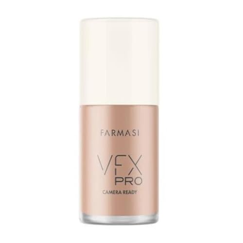FARMASi VFX Pro Camera-Ready Liquid Foundation, Full Coverage Matte Finish, Lightweight Long-Wear, Oil-Free with Pore-Refining Sea-Water Formula, Non-Oxidizing Finish, 1 Fl Oz, 10 Buff