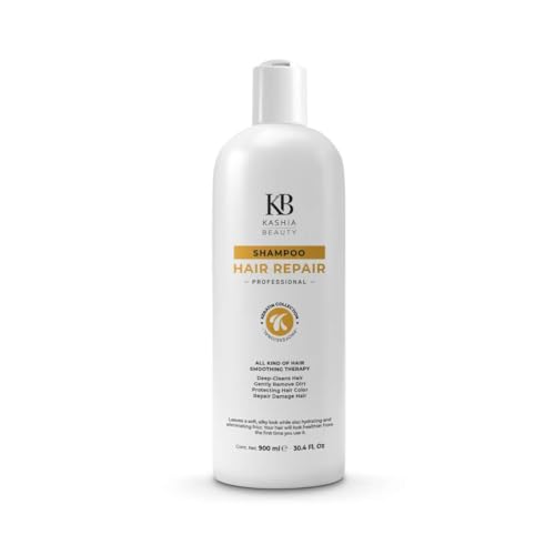 Kashia Beauty Keratin Hair Repair Shampoo 30.4 oz ? Deep Repair & Strengthening from Roots to Ends ? Restores Damaged, Chemically Treated Hair ? Sulfate-Free Formula for All Hair Types