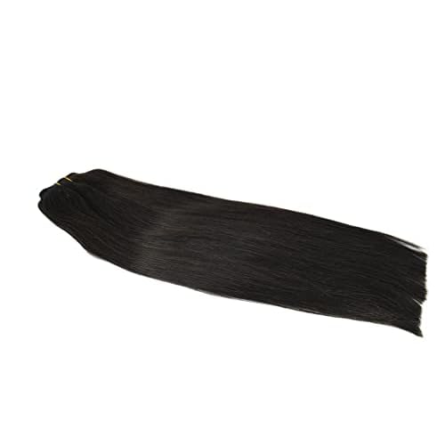 Clip In Hair Extensions Real Human Hair Dark Brown Straight Thick End 18 20 22" 100gm (18", 2#-Dark Brown)