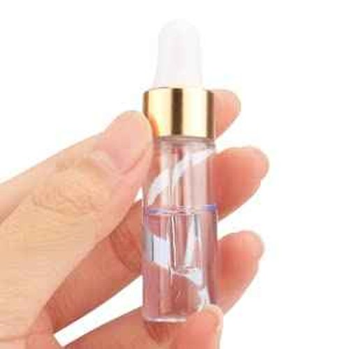 Empty Transparent Glass Bottles, 5ml Essential Oil Dropper Bottle, Makeup Sample Storage Containers With Gold Head, White Cap & 2 Straws, 50pcs (Pack of 2)