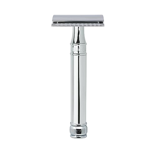 Edwin Jagger DE89BL Chrome Reusable Classic Double Edge Safety Razor for Men