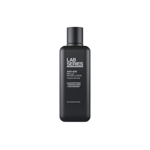 Lab Series Men's Max LS Water Lotion Toner - Moisturizing Essence Face Toner with Hyaluronic Acid and Caffeine - Skin Care for Men, 6.7 Fl Oz