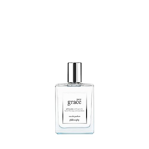 philosophy pure grace eau de parfum - crisp & clean women's perfume - with notes of water lily, leafy greens & musk - long lasting fragrance - 2 fl oz