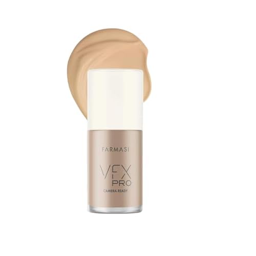 FARMASi VFX Pro Natural Beige and VFX Pro Primer Long Lasting Liquid Foundation Set, Skin Moisturizer Advanced Breathable Hydrating Full Coverage makeup for Face Makeup Set