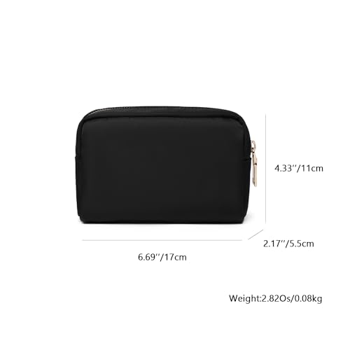 Waterproof Makeup Bag Large Capacity Women's Classic Black Wash Bag Adjustable Partition Wash Bag Brush and Cosmetic Carrying Bag¡¦