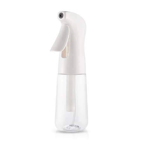 TANSHINE Continuous Spray Bottle for Hair,Ultra Fine Mist Water Hair Spray Bottles,Mister Spray Bottle,Refillable Plastic Sprayer for Hairstyling, Cleaning,Alcohol, Plants, Salons,6.8oz/200ml,Clear