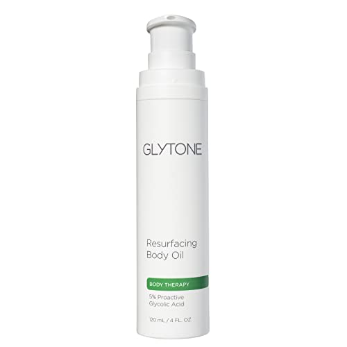 Glytone Resurfacing Body Oil? Nourishing & moisturizing anti aging Body Oil for dry Skin & Keratosis Pilaris ?5% Proactive Glycolic Acid After Shower oil for Body?Unscented, Non Toxic 4 Fl oz