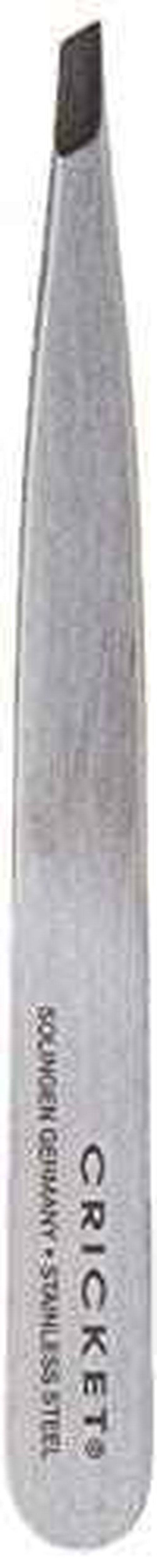 Cricket Beauty Hardware Pro Slant Tweezers - Stainless Steel Hair Removal Tool for Professional Plucking, Eyebrows, Facial Hair, and Ingrown Hair with Superior Grip and Precision Control