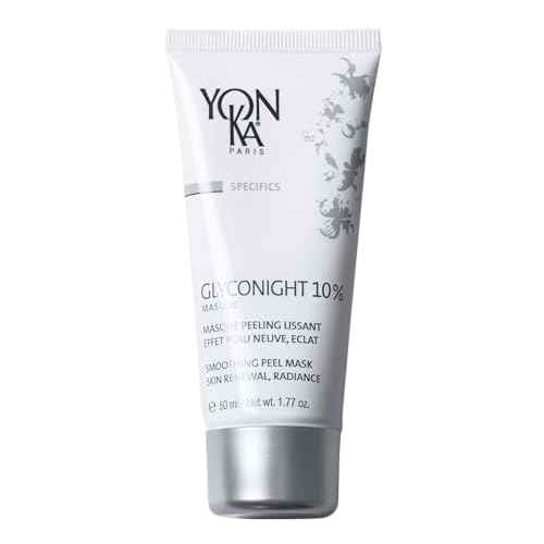 Yon-Ka Glyconight 10% Peel Masque Anti-Aging Face Mask, Skin Renewal for Wrinkles and Pore Reduction with Glycolic Acid