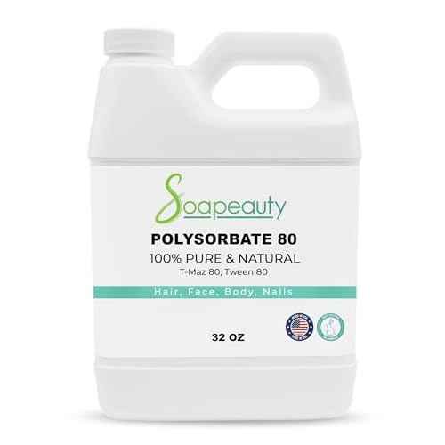 Soapeauty POLYSORBATE 80, T-MAZ 80, TWEEN 80 | 100% Pure Cosmetic Grade Solubilizer Surfactant & Emulsifier | 32 Oz