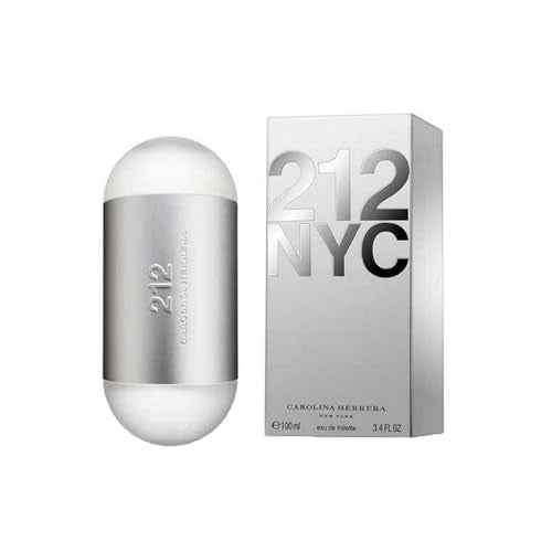 Carolina Herrera 212 Nyc Fragrance For Women - Floral Notes - Sensual And Feminine Scent - Multi-Layered Fragrance Of Zestful Energy Inside - Sandalwood And Bergamont - Edt Spray - 3.4 Oz