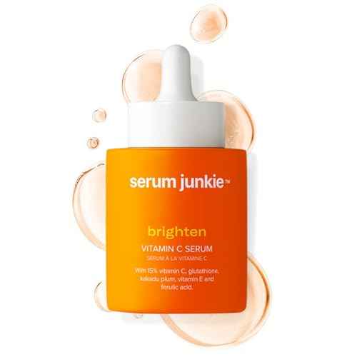 BRIGHTEN 15% Stabilized Vitamin C Serum with Glutathione, Ferulic Acid, Hexylresorcinol, Kakadu Plum, Vitamin E, Brightening, Glowing Skin, Anti-Aging 1 fl oz