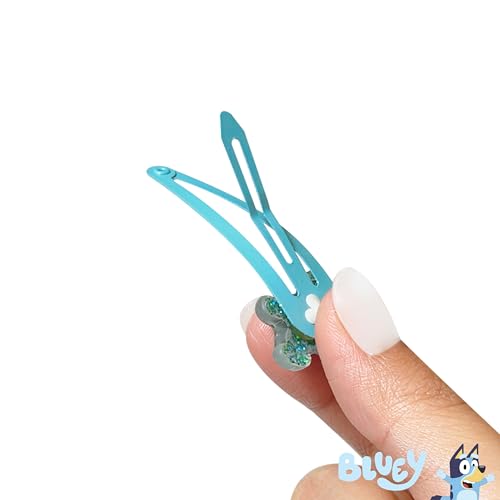 LUV HER Bluey Hair Clips for Girls Snap Clips 8 Pack Multi Color Ages 3+