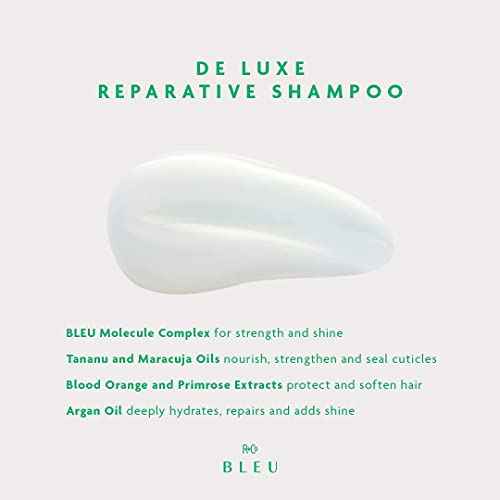R+Co BLEU De Luxe Reparative Shampoo & Conditioner Set ? Hydrates, Strengthens, Adds Shine, Repairs Coarse, Damaged Hair, Seals Cuticles, Vegan, Cruelty-Free (8.5 + 6.8) oz