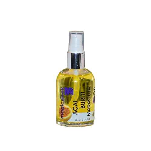 Magic Sleek Acai Oil 60 ml | Hair Serum | Maracuja & Buriti Oil | Hydrating & Nourishing | Frizz Control | Smooths, Softens & Shines | Repairs Damaged Hair | All Hair Types